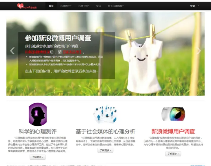 Figure 3. User Interface of a Weibo-Based Application Named ‘‘XinLiDiTu’’.
