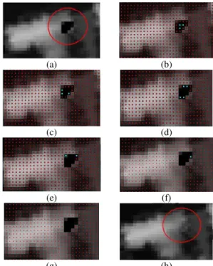 Figure 3 shows the gradual eliminating of a cluster outlier. In this  figure all LiDAR point clouds and the detected points as outlier  are  respectively  illustrated  by  red  and  cyan  points