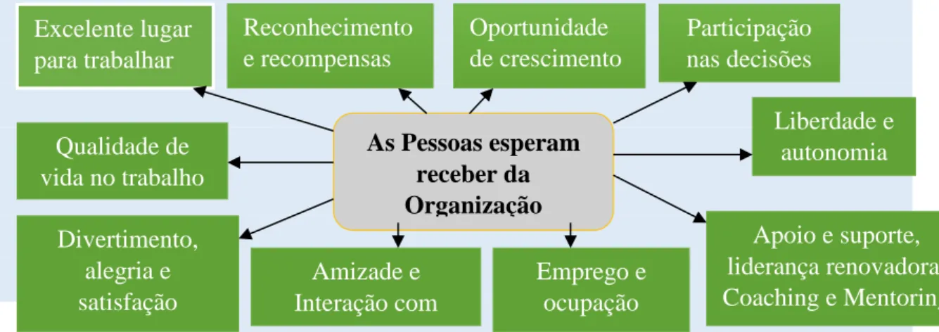 Figura 1: As Expectativas das pessoas nas organizações | Fonte: Chiavenato (2014)  