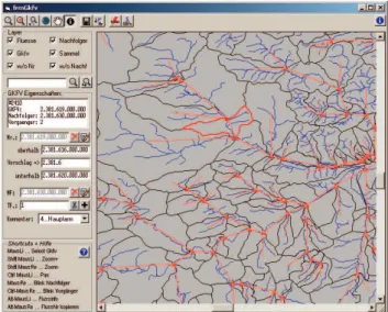 Fig. 2. Interactive tool to set stream orders, to facilitate unique IDs and to check inputs.