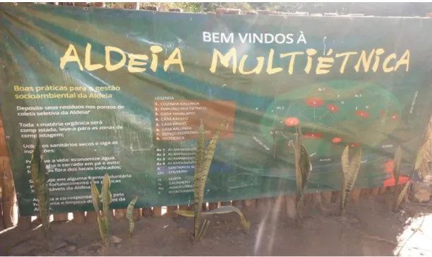 Foto 1 – Mapa da Aldeia Multiétnica – Crédito: Filipe Parente/2014 