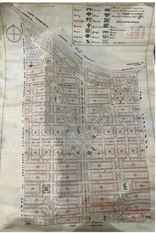 Fig. 9 - Planta original da cidade de Altamira, atual Abadiânia, de 1961.                                                          