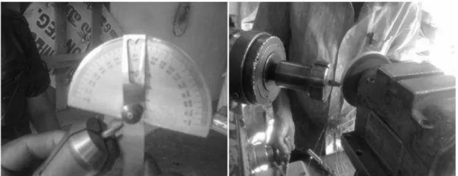 Figure 3. Tool and Cutter grinder for alteration of angles on HSS twist drill bits 