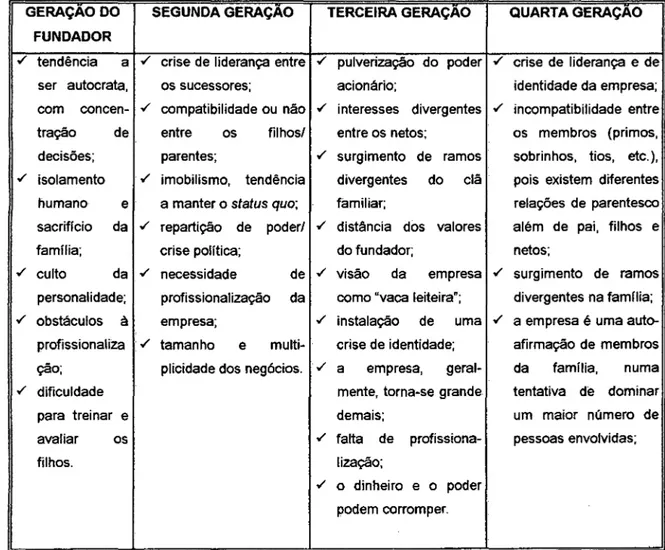 Figura 03 - Características das Gerações e da Empresa 