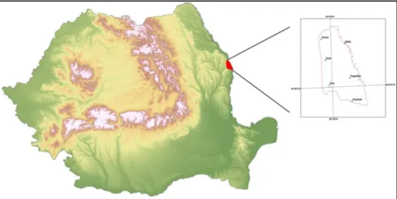 Fig. 1 . Location of the (uşi Depression in Romania.