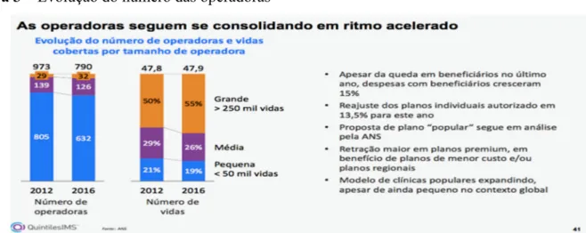 Figura 3 – Evolução do número das operadoras 