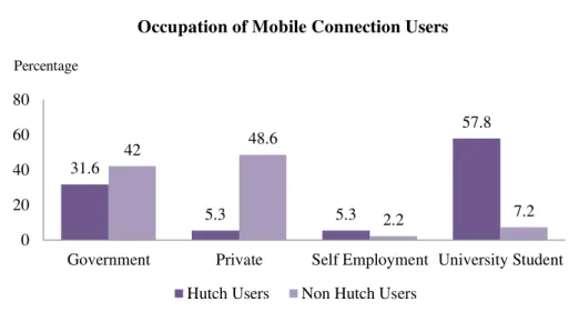 Figure 3: Occupation of Mobile Connection Users