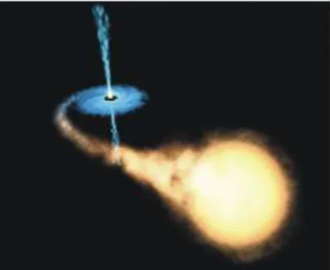 Fig. 1:  Artist’s conception of a stellar mass black hole. 