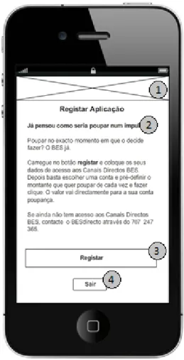 Figura 9 - Protótipo do ecrã registar da 2ª release 