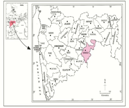 Figure 1. Location of Maharashtra state in India. 