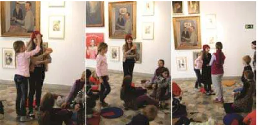 Figure 5: The preparation of the student for the illustration of Ivan Kos’s work of art 