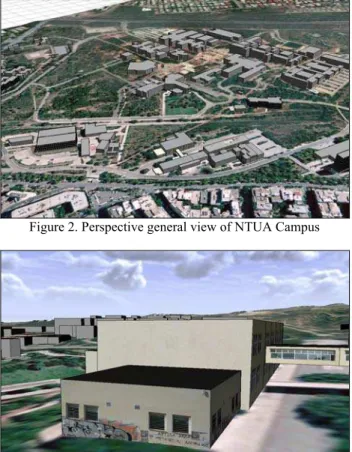 Figure 2. Perspective general view of NTUA Campus 