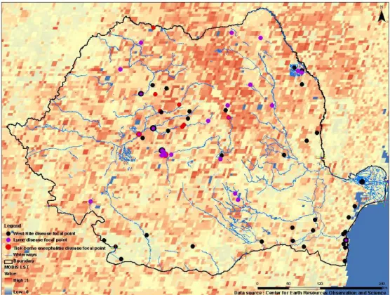 Figure 8. Population density in localities with vector-borne registered diseases 