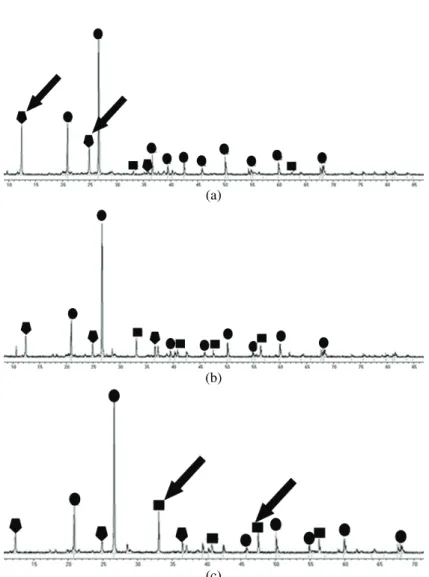 Fig. 2. X-Ray powder diffraction analysis of the tailings samples before treatment with lake  water