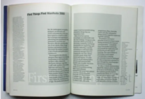 Fig. 10 | Reedição do Manifesto First Things First,  revista Eye no.33 vol. 9, 1999.