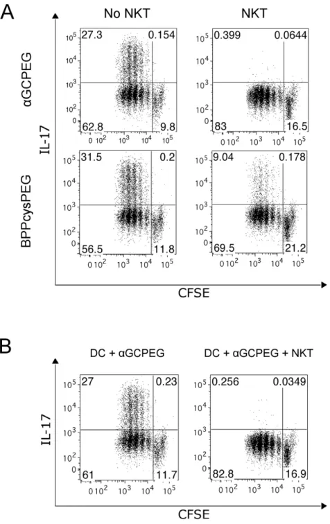 Figure 2. NKT cells block Th17 differentiation in vitro by soluble factors. Naı¨ve CD4 + cells were sorted from spleen of OTII animals and stained with CFSE