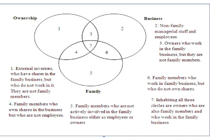 Figure 2-1 The three circle model of family business