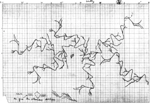 Fig. 11: Esboço de arborescência, feito por Xenakis. 