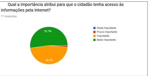 Gráfico 4. - Importância da disponibilização de informações pela Internet. 
