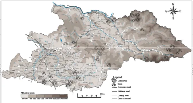 Fig. 2.  Regions with a speleotourism potential 