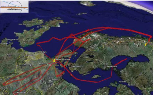 Figure 3. CIRRUS-III flight track overview (Map Data © 2008 Google, Sanborn).