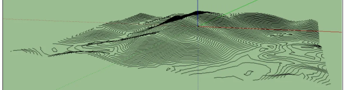 Figura   7:   Superfície   topográfica   gerada   a   partir   do   SketchUp   Pro   8