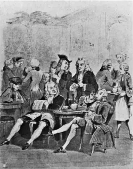 Figure   4.2.   -   Engraving   by   Bosredon   of   the   historic   Café   de   Procope,   in   1743