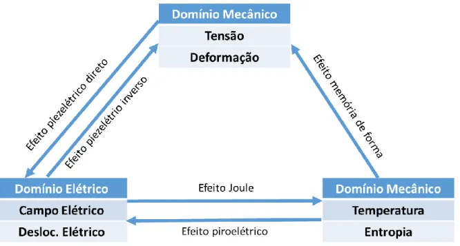 Figura 2.1 Principais efeitos na transformação de energia entre domínios físicos,  Leo  (2007)