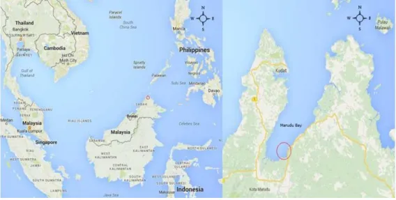 Figure 1). Marudu Bay is influenced by two monsoons, the