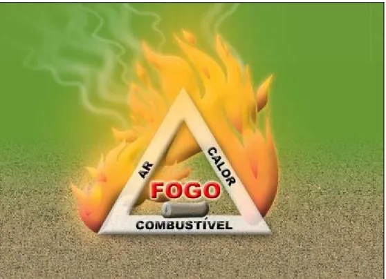 Figura 2 – Triângulo do fogo   Fonte: Schumacher  et al. , 2005. 