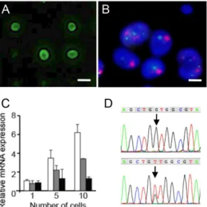 Figure 7. Genetic analysis of isolated spiked tumor cells in blood by 3D Pd filter device