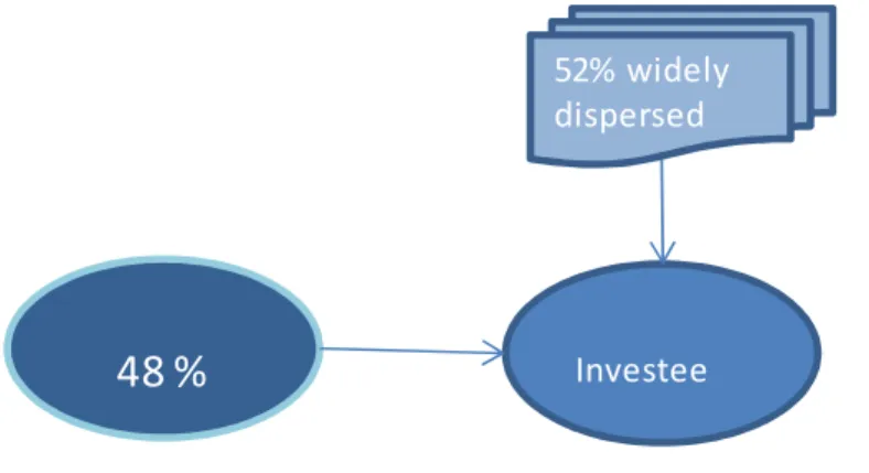 Figure 5 - Example less than a majority of voting rights number 1 
