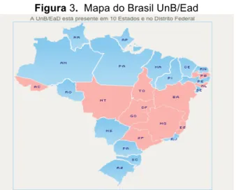 Figura 3.  Mapa do Brasil UnB/Ead 