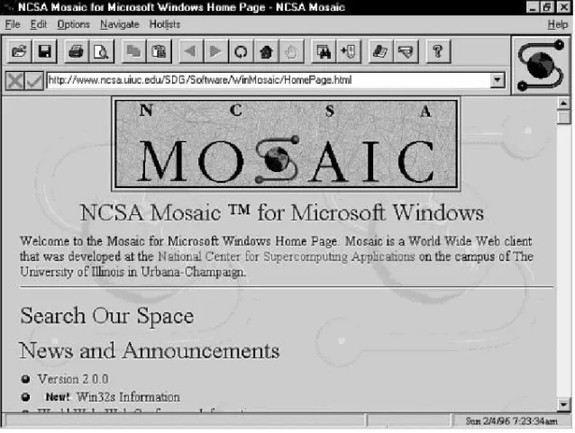 Figure 2.5: NCSA Mosaic graphic browser [Mos95].