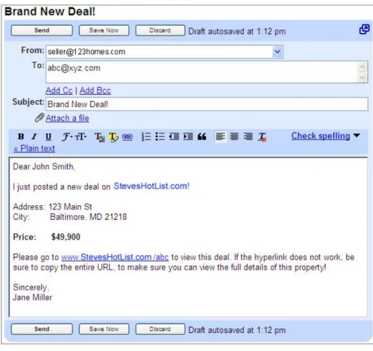 Figure 2.8: Example of email account with email advertisement.
