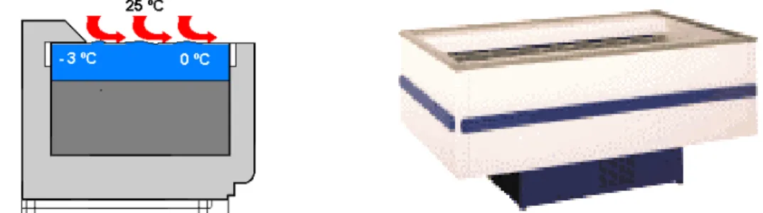 Figura 8 : Exemplo de expositor horizontal com cortina de ar 