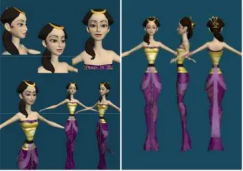 Gambar 2 Visualisasi 3D Dewi Bulan 