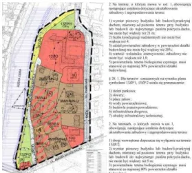 Figure 1.  Example of a spatial development plan from Wroclaw  municipality (source:http://uchwaly.um.wroc.pl/ 