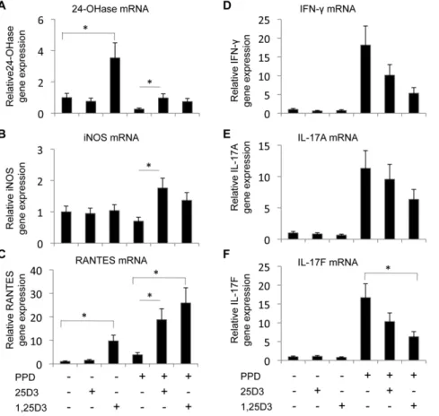 Figure 2. Effects of 1,25(OH) 2 D 3 and 25(OH)D 3 on gene expression in PBMC cultures