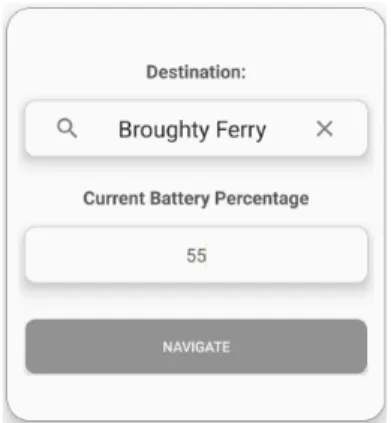 Figure 5. Navigate option with Broughty Ferry as the destination.