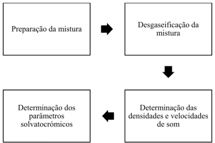 Fig. 10 - Esquema geral ilustrativo das principais fases do trabalho experimental efectuado
