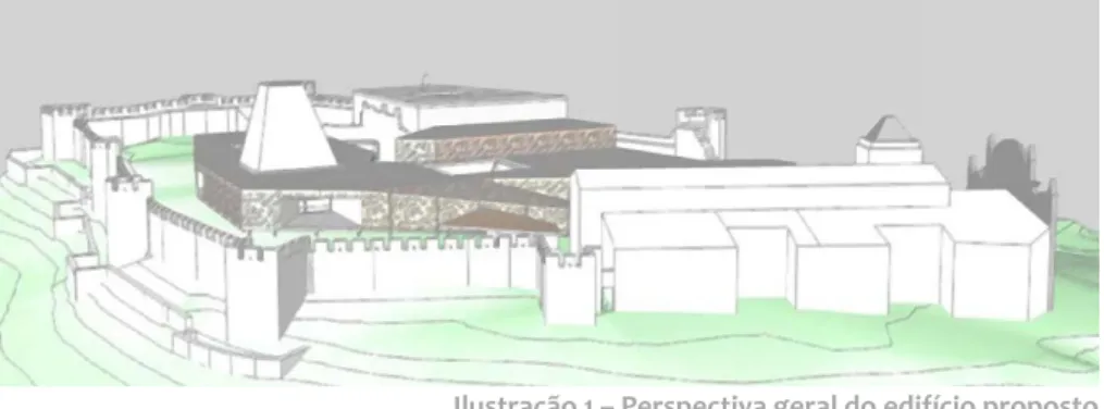Ilustração 1 – Perspectiva geral do edifício proposto