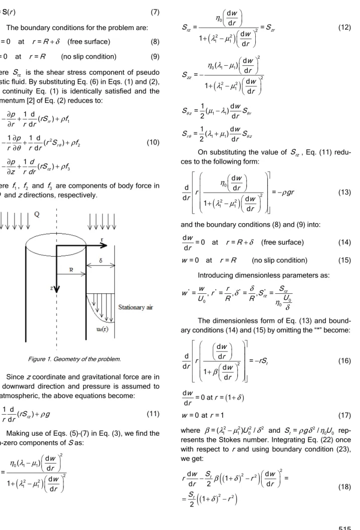 Figure 1. Geometry of the problem. 