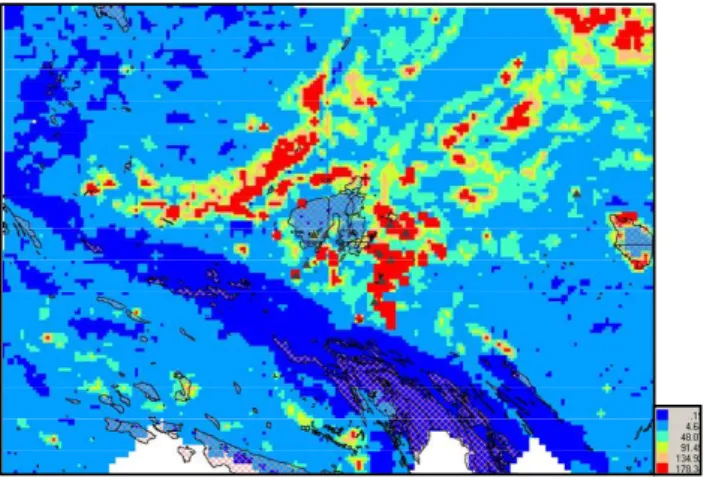 Fig. 2. A geochemical landscape created by As concentration val- val-ues in ppm of stream sediment samples