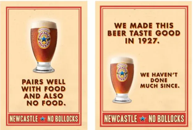 Figura 17 – Anúncios da cerveja Newcastle Brown Ale (2014). 