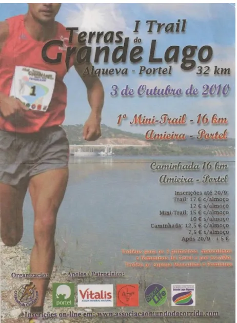 Fig. 2: Folheto promoção corrida “I Trail Terras do Grande Lago”. 