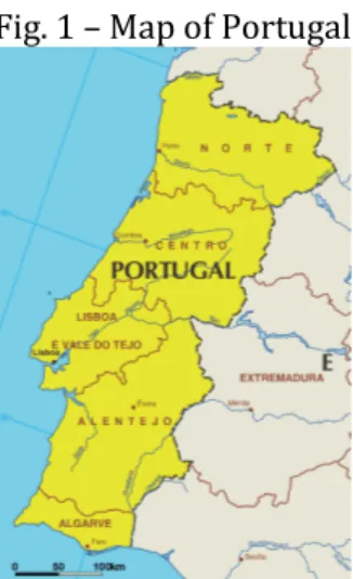 Fig. 1 – Map of Portugal 