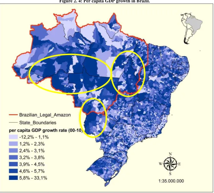 Figure 2. 4: Per capita GDP growth in Brazil. 