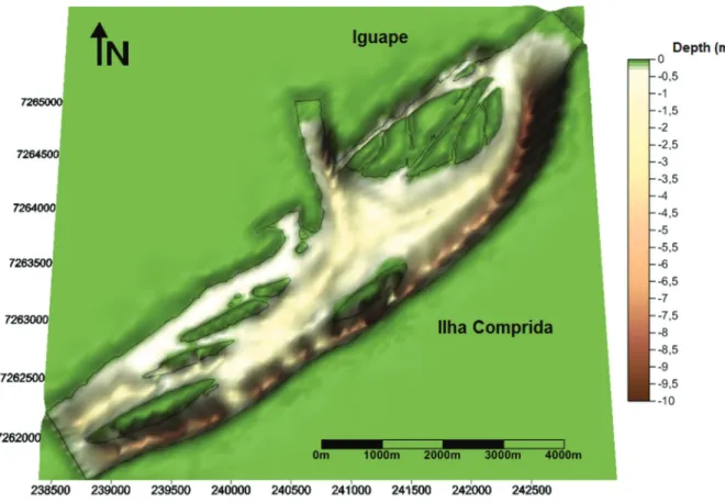 Figure 3 - Digital Elevation Model (DEM) produced from echosounding data obtained in the February 2008 survey