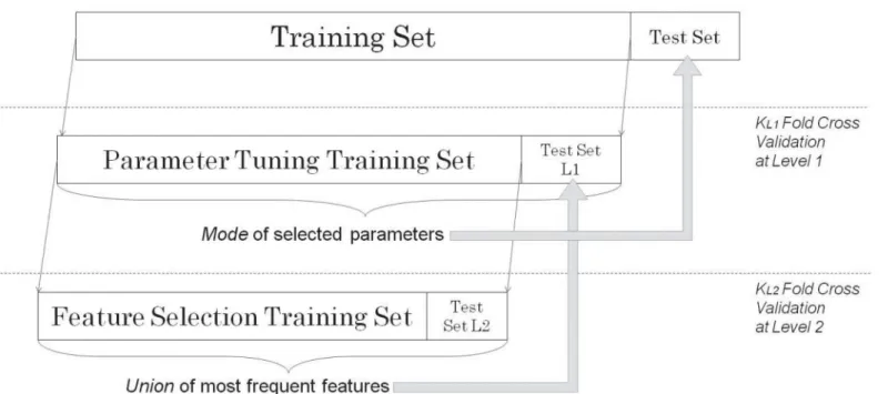 Fig 6. Framework for Wrapper Based Hyper-Parameter Selection. Twice-nested cross-validation setup